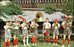 Om-Pah-Pah Band Entertaining Visitors Postcard