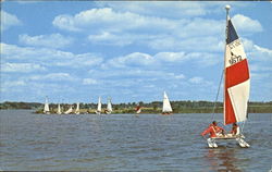 Sailing Huron Clinton Postcard