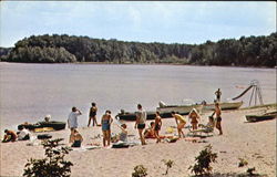 A Typical Beach Scene Scenic, MI Postcard Postcard