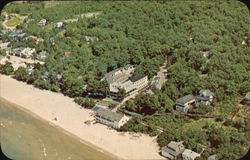 Aerial View Of Epworth Ludington, MI Postcard Postcard