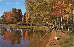 Reflections In The Fall Lewiston, MI Postcard Postcard