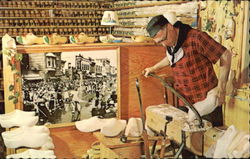 Wooden Shoe Carver Holland, MI Postcard Postcard