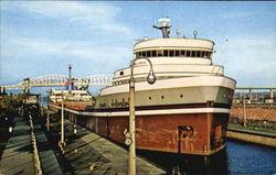 The American Soo Locks Postcard