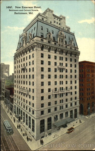 New Emerson Hotel, Baltimore and Calvert Streets Maryland