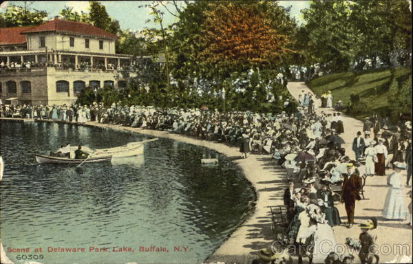 Scene At Delaware Park Lake Buffalo New York