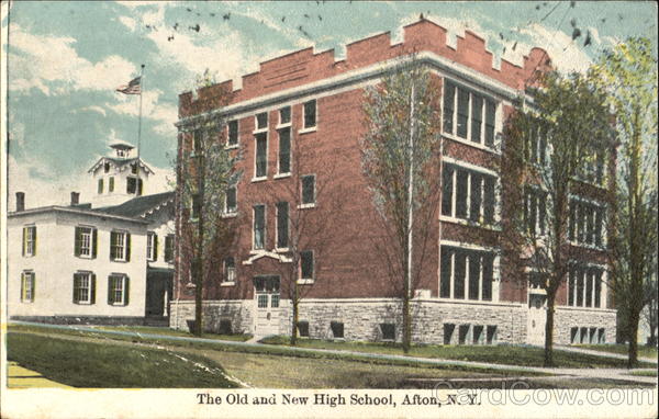 The Old And New High School Afton New York