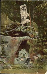Famous Teddyscung Statue At Indian Rock, Fairmount Park Postcard