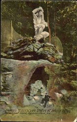 Famous Teddyscung Statue At Indian Rock, Fairmount Park Philadelphia, PA Postcard Postcard