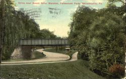 Drive Near Sweet Briar Mansion, Fairmount Park Postcard