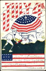 July 4th 4th of July Postcard Postcard