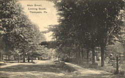 Main Street Looking South Thompson, PA Postcard Postcard