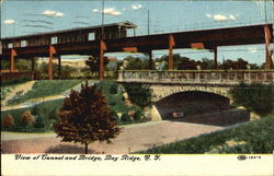 View Of Tunnel And Bridge Bay Ridge, NY Postcard Postcard