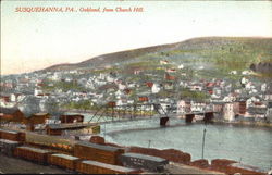 Oakland From Church Hill Postcard