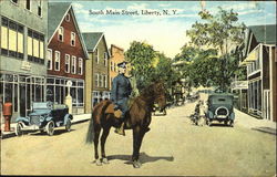 South Main Street Liberty, NY Postcard Postcard