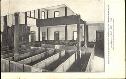 Interior Of Old Union Church Postcard