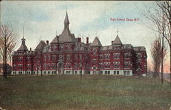 High School Olean, NY Postcard Postcard