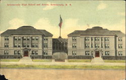 Schenectady High School And Annex New York Postcard Postcard