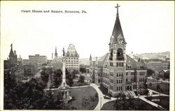 Court House And Square Scranton, PA Postcard Postcard