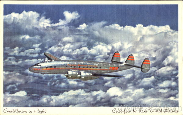 TWA Constellation In Flight Aircraft
