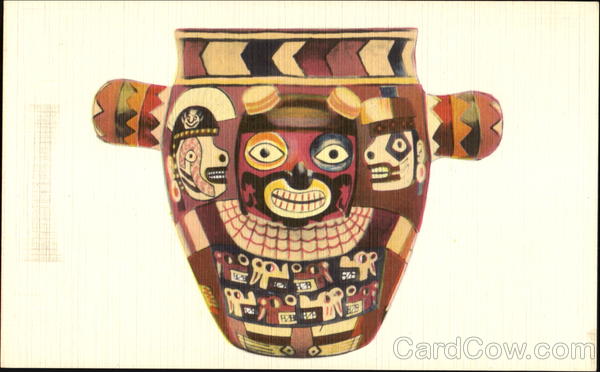 Ornate Pottery Vessel. Nasca, Peru New York Native Americana