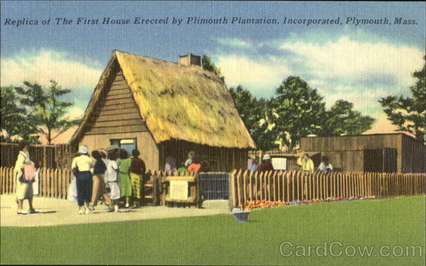 Replica Of The First House Erected By Plimouth Plantation, Incorporated Plymouth Massachusetts