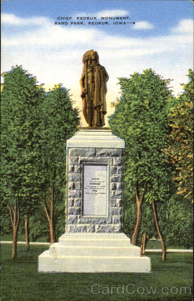Chief Keokuk Monument, Rand Park Iowa