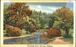 Greetings From Sunman Indiana Postcard Postcard