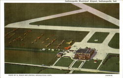 Indianapolis Municipal Airport Postcard