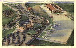 Air View Of Municipal Airport Postcard