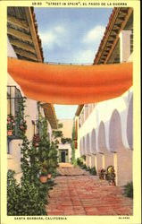 Street In Spain Santa Barbara, CA Postcard Postcard