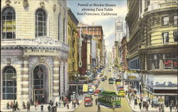 Powell At Market Streets Showing Turntable Postcard