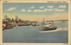 Waterfront At Portland Postcard