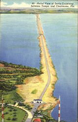 Aerial View Of Davis Causeway Tampa, FL Postcard Postcard