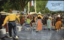 Street Scrubbing At Tulip Time Pella, IA Postcard Postcard