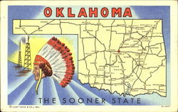 Oklahoma The Sooner State Postcard