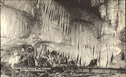 Niagara Falls In Winter, Secret Caverns Howes Cave, NY Postcard Postcard