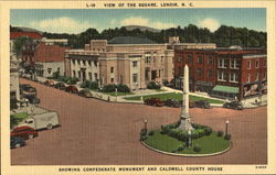 View Of The Square Lenoir, NC Postcard Postcard