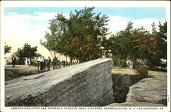 Observation Point And Entrance To Rocks, Rock City Park Postcard