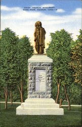 Chief Keokuk Monument, Rand Park Iowa Postcard Postcard