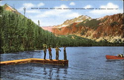 Motor Boating, Petit Lake Scenic, ID Postcard Postcard