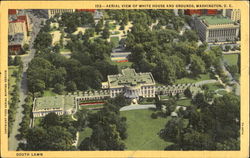 Aerial View Of White House And Grounds Postcard