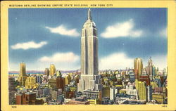 Midtown Skyline Showing Empire State Building Postcard