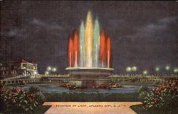 Fountain Of Light Atlantic City, NJ Postcard Postcard