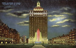 Hotel Claridge At Night Postcard