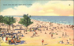 Palms Sand And Surf Miami Beach, FL Postcard Postcard