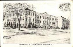 Quinn Hall, R. I. State College Postcard