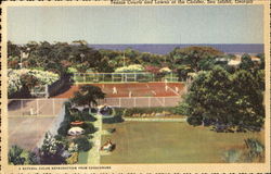 Tennis Courts And Lawns At The Cloister Sea Island, GA Postcard Postcard