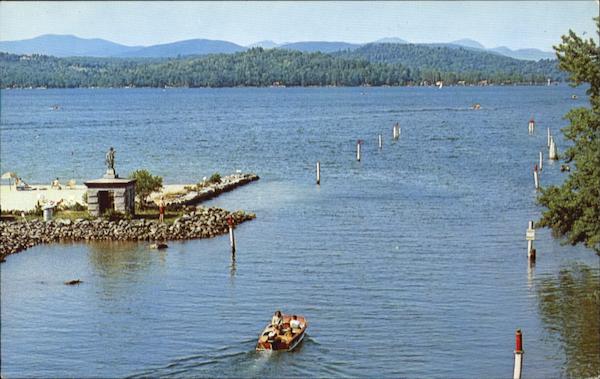 Famous Endicott Rock, Lake Winnipesaukee Weirs Beach New Hampshire