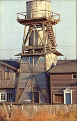 Water Tower In The Old Of Mendocino Postcard