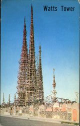 Watts Tower, 1765 East107 Street California Postcard Postcard